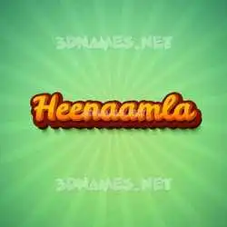 heenaamla in Green Rays style - 3D name wallpaper