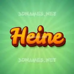 heine in Green Rays style - 3D name wallpaper
