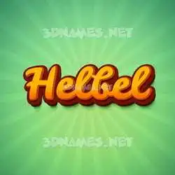 helbel in Green Rays style - 3D name wallpaper