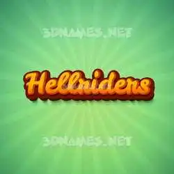 hellriders in Green Rays style - 3D name wallpaper