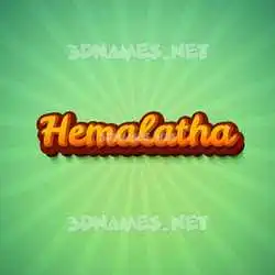 hemalatha in Green Rays style - 3D name wallpaper