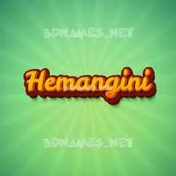 hemangini in Green Rays style - 3D name wallpaper