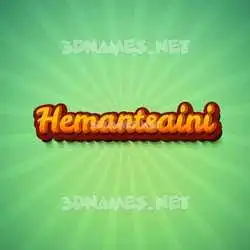 hemantsaini in Green Rays style - 3D name wallpaper