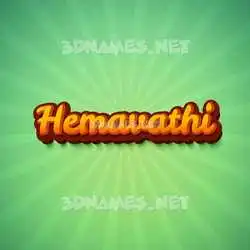 hemavathi in Green Rays style - 3D name wallpaper