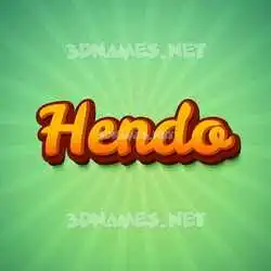 hendo in Green Rays style - 3D name wallpaper