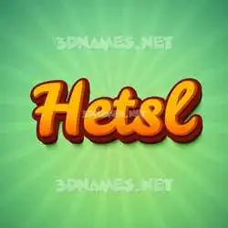 hetsl in Green Rays style - 3D name wallpaper