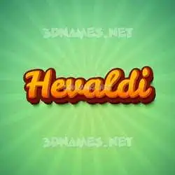 hevaldi in Green Rays style - 3D name wallpaper