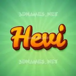 hevi in Green Rays style - 3D name wallpaper