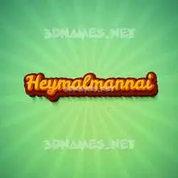 heymalmannai in Green Rays style - 3D name wallpaper
