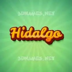 hidalgo in Green Rays style - 3D name wallpaper