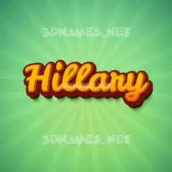 hillary in Green Rays style - 3D name wallpaper