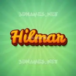 hilmar in Green Rays style - 3D name wallpaper