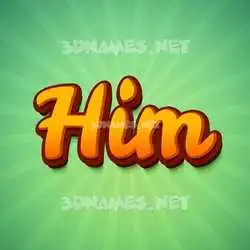 him in Green Rays style - 3D name wallpaper