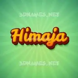 himaja in Green Rays style - 3D name wallpaper