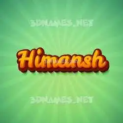 himansh in Green Rays style - 3D name wallpaper
