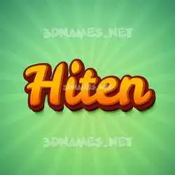 hiten in Green Rays style - 3D name wallpaper