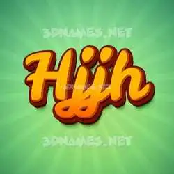 hjjh in Green Rays style - 3D name wallpaper