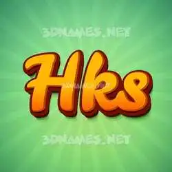hks in Green Rays style - 3D name wallpaper