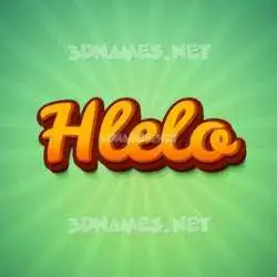 hlelo in Green Rays style - 3D name wallpaper
