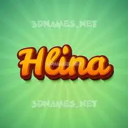 hlina in Green Rays style - 3D name wallpaper
