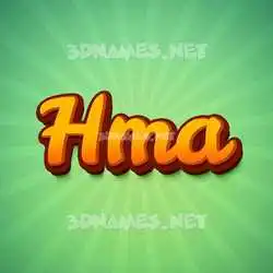 hma in Green Rays style - 3D name wallpaper