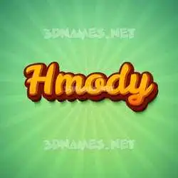 hmody in Green Rays style - 3D name wallpaper