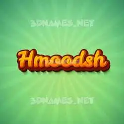 hmoodsh in Green Rays style - 3D name wallpaper