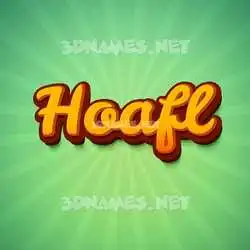 hoafl in Green Rays style - 3D name wallpaper