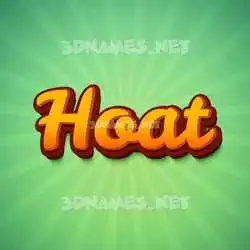 hoat in Green Rays style - 3D name wallpaper