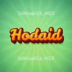 hodaid in Green Rays style - 3D name wallpaper