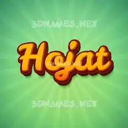 hojat in Green Rays style - 3D name wallpaper