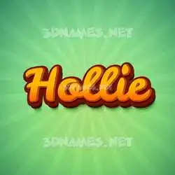 hollie in Green Rays style - 3D name wallpaper