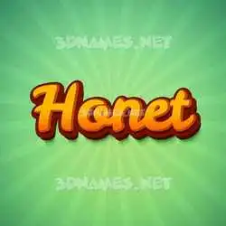 honet in Green Rays style - 3D name wallpaper