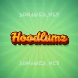 hoodlumz in Green Rays style - 3D name wallpaper