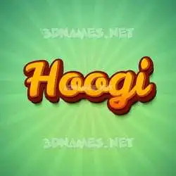 hoogi in Green Rays style - 3D name wallpaper