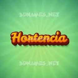 hortencia in Green Rays style - 3D name wallpaper