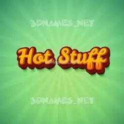 hot stuff in Green Rays style - 3D name wallpaper