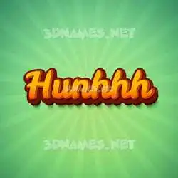 hunhhh in Green Rays style - 3D name wallpaper