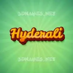 hyderali in Green Rays style - 3D name wallpaper