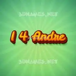 i 4 andre in Green Rays style - 3D name wallpaper