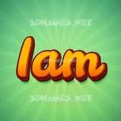 iam in Green Rays style - 3D name wallpaper