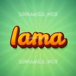 iama in Green Rays style - 3D name wallpaper
