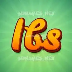 ibs in Green Rays style - 3D name wallpaper
