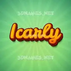 icarly in Green Rays style - 3D name wallpaper
