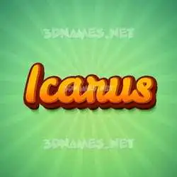icarus in Green Rays style - 3D name wallpaper