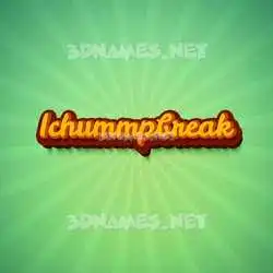 ichummpbreak in Green Rays style - 3D name wallpaper