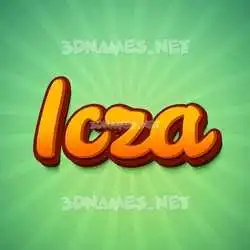 icza in Green Rays style - 3D name wallpaper