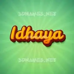 idhaya in Green Rays style - 3D name wallpaper