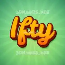 ifty in Green Rays style - 3D name wallpaper