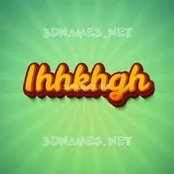 ihhkhgh in Green Rays style - 3D name wallpaper